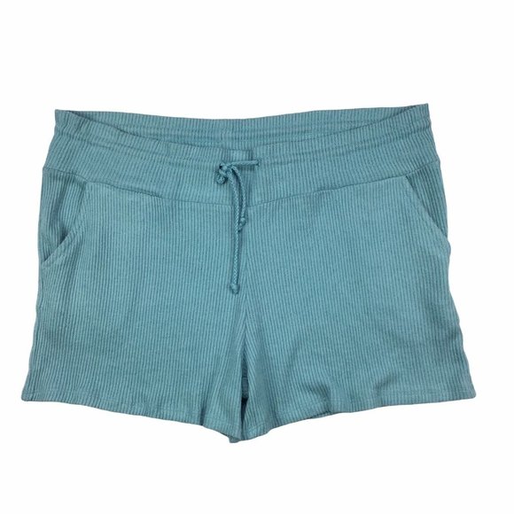 Joe's Blue Drawstring Waist French Terry Pull On Sleep Short Loungewear Sz Large - Picture 2 of 5